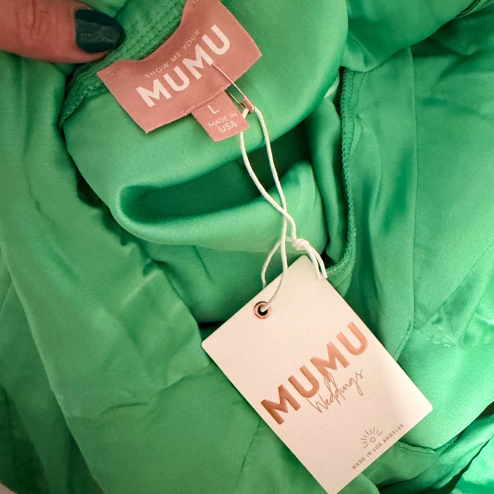 Show Me Your MuMu Vibrant Green Adele Maxi Dress - Picture 10 of 12